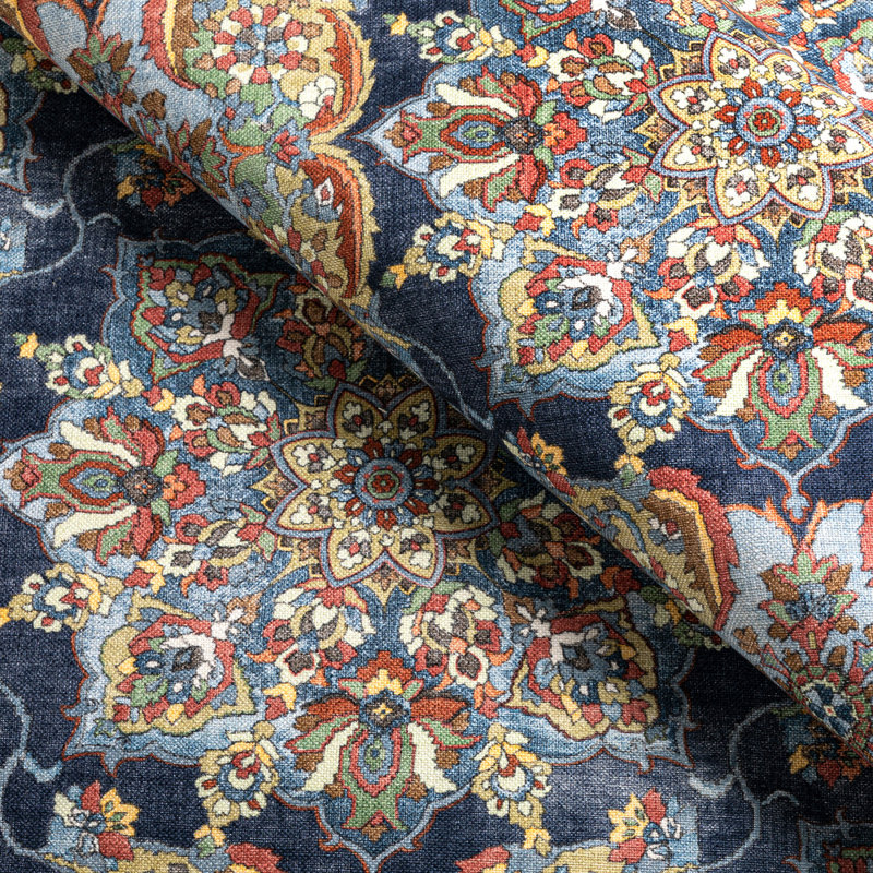 Granada Print Fabric, Denim