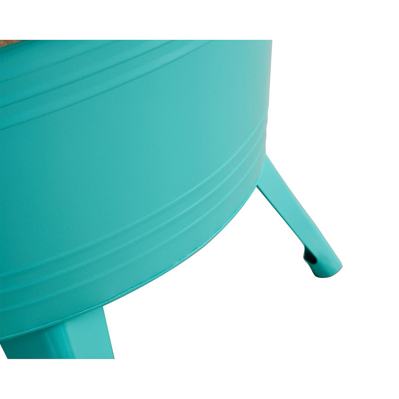 Table basse à 4 pieds avec rangement Gherardo, Turquoise