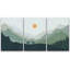 Rustic Mountain Lake Reflection sur toile, 3 pièces-91021983-91176707