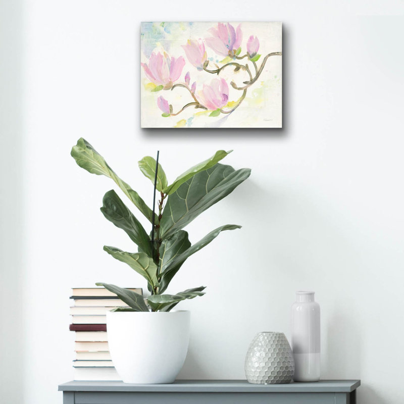 Art mural en verre «Flowering Branches» par Albena Hristova, H 12 po x l 16 po x P 0,13 po