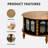 31.5" Round Solid Wood Coffee Table With Storage Function-129404976