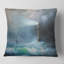 Carré, phare brillant pendant la nuit orageuse II - Coussin décoratif à imprimé nautique et côtier-60158997