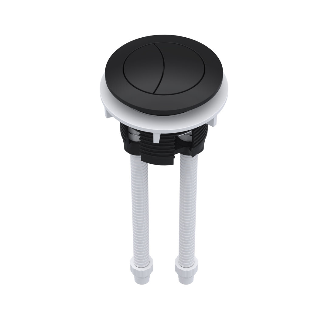 Nuie Matt Black Cistern Push Button - Dual Flush - Modern Bathroom Accessory - Image 4