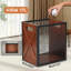 Iron And Wood Combination Waste Basket