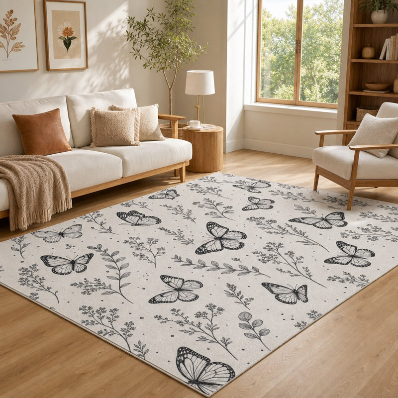 Tapis à motif floral fantaisiste 1Pcs, W55 * L78,7 po * 1 pièce