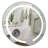 Georgiena Wall Mounted Makeup Round Bathroom Mirror With LED Light and Touch Function