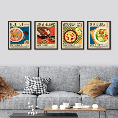 " Chinese & Japanese Food " 4 - Pieces