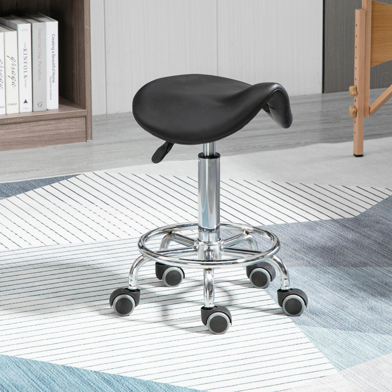 Adjustable Height Lab Stool, Noir