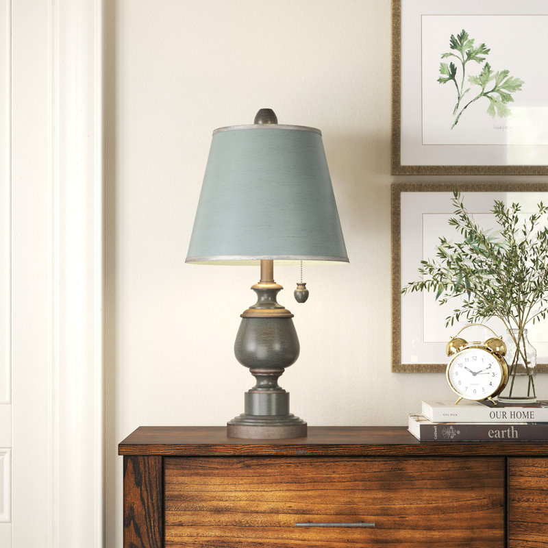 Elton Resin Table Lamp, Blue