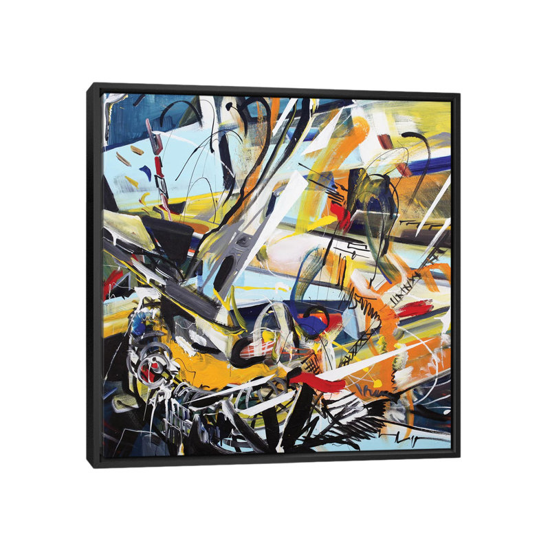 « symphony », impression sur toile, H 18 po x l 18 po x P 1,5 po, Toile avec cadre flottant noir, Pas de tapis