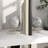 Marble Globe Decorative White Bookends with Silver Metal Accents Set