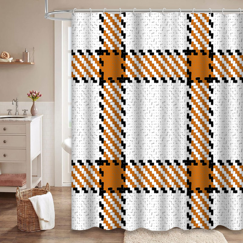 Rideau de douche avec 12 crochets Lumberjack, L 72 po x l 78 po