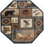 Tapis brun et beige de style Sud-Ouest-43363453