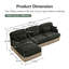 Canapé modulaire profond avec repose-pieds Chenille