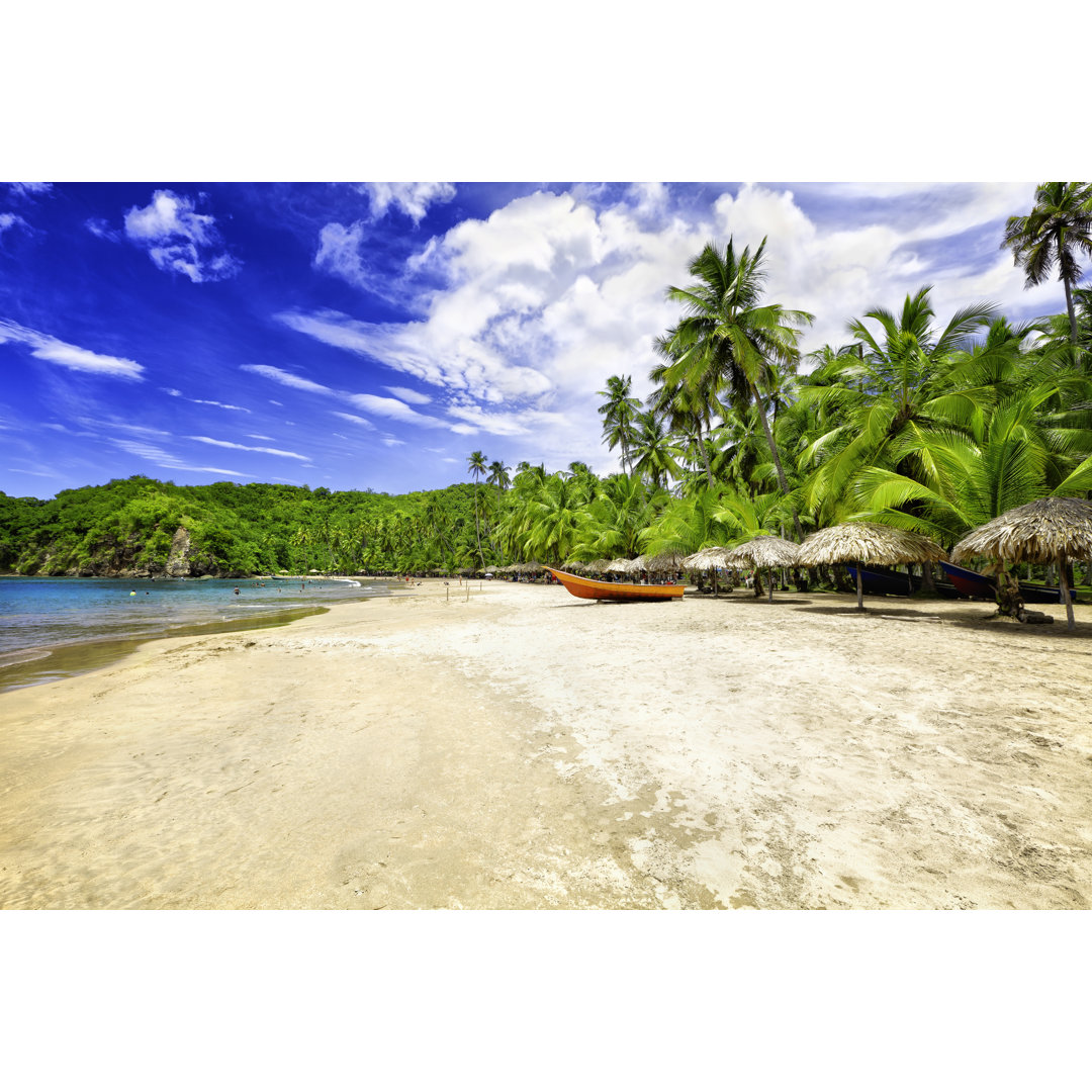 Tropischer Strand mit Hütten von Apomares - Kunstdrucke auf Leinwand