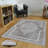 Stylish Woven Carpet, 4 x 6 Feet, 100% Polyester | Antibacterial, 3D Digital Printing, Non-Slip PVC Felt Dot Underside | Machine Washable, 0.4 in Pile Height, Perfect for Living Room & Bedroom Decor-574666023
