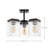 Dugway Glass Semi Flush Mount