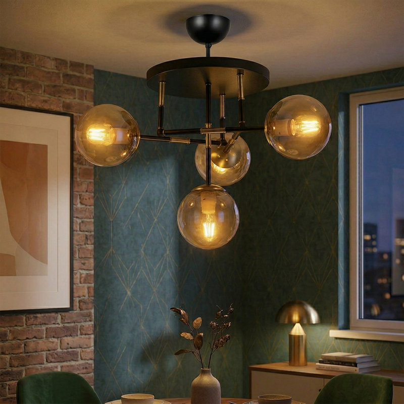 Lustre spoutnik moderne 4 lumières Aris