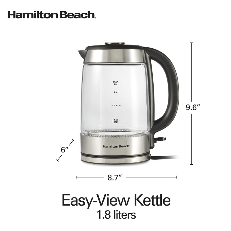 Hamilton Beach® Easy-view Glass Kettle