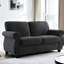 Velours confortable 2 places avec mousse haute, noir pour l'intérieur du bureau-112535479-112535476