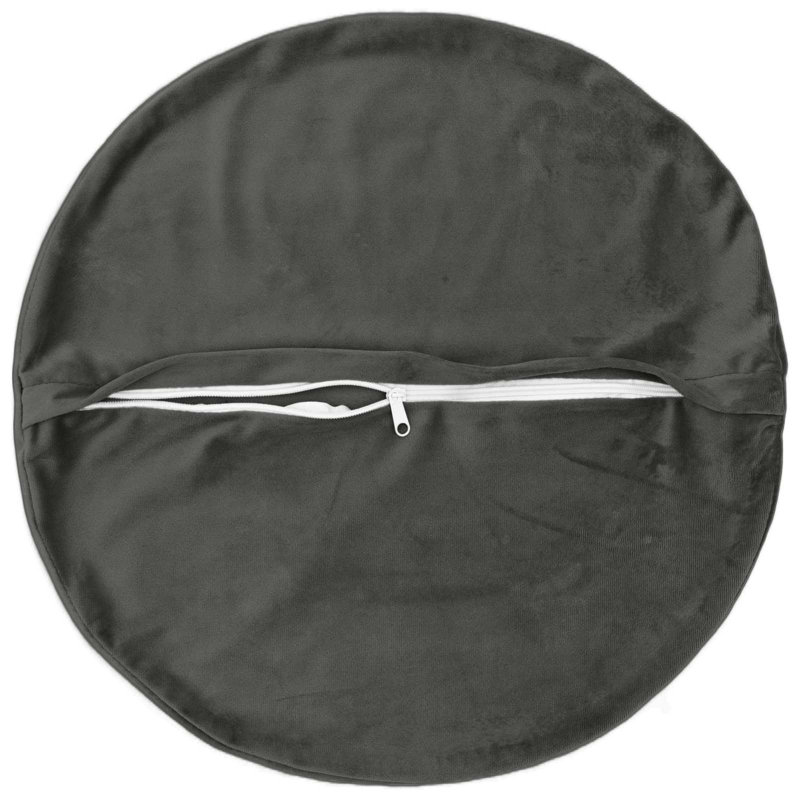 Pink Cushion, Round 30cm, Dark Grey