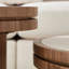 [2 pièces] Ensemble de table basse et de table d'appoint en pierre frittée pour salon et salle de réception-1203395839