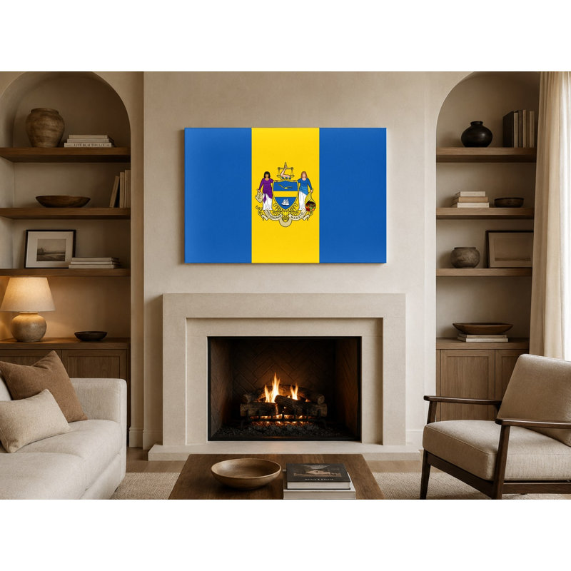 «Philadelphia City Flag», art mural sur toile, H 12 po x l 18 po