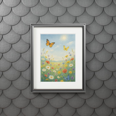 Clinger Single Picture Frame Print