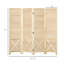 Paravent pliable avec panneau perforé, écran d'intimité pliable en bois pour l'intérieur, cloison de séparation pour bureau personnel, naturel