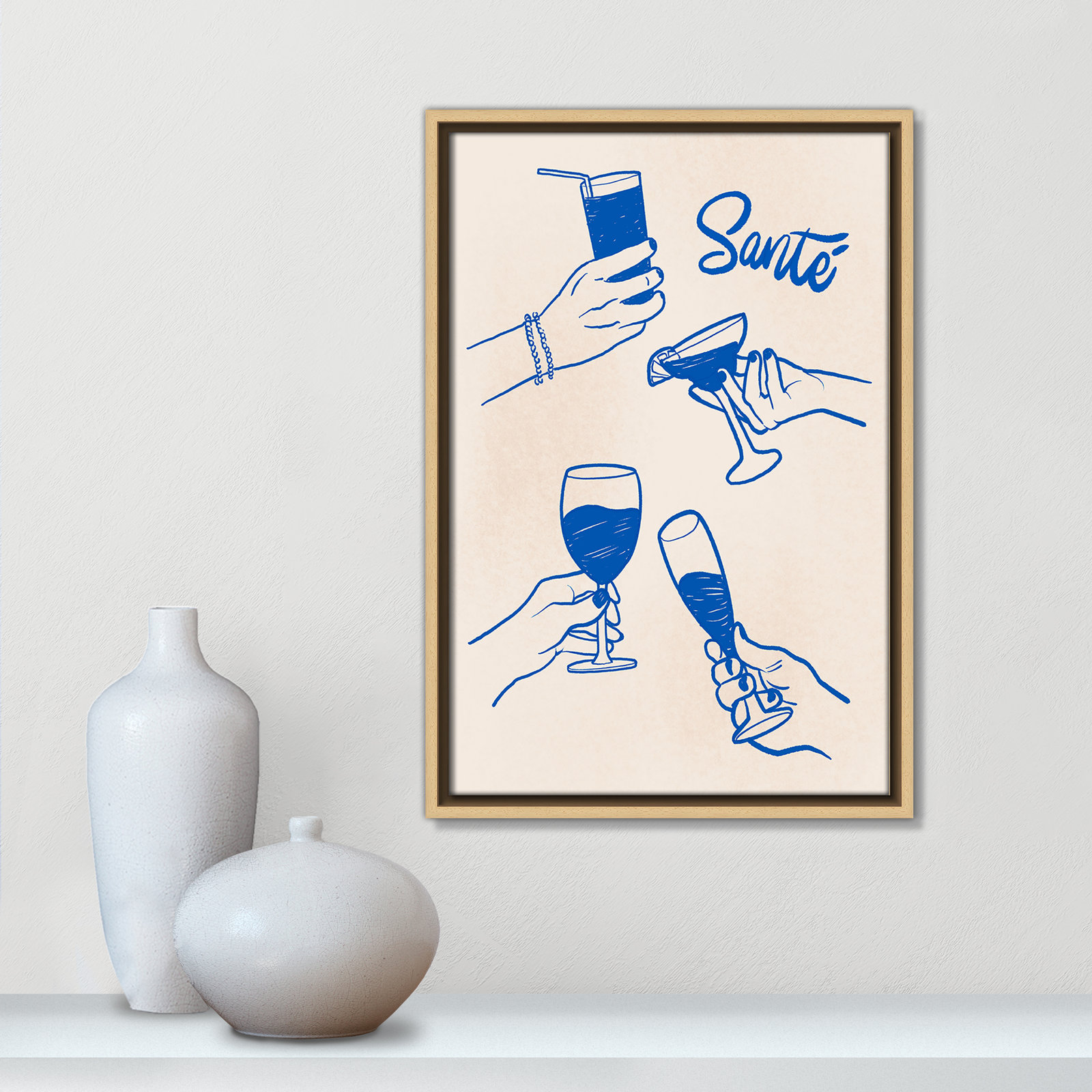 Sante Print by Kimberly Allen, 13.5'' W x 19.5'' H, Natural Floater