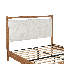Lit plateforme double tapissier pleine grandeur, crème de lin-130544688-130544690