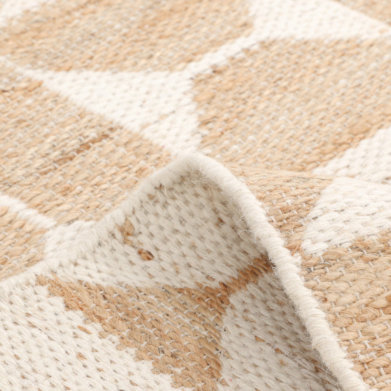 Elle Geometric Area Rug in Ivory, Rectangle 5' x 8'