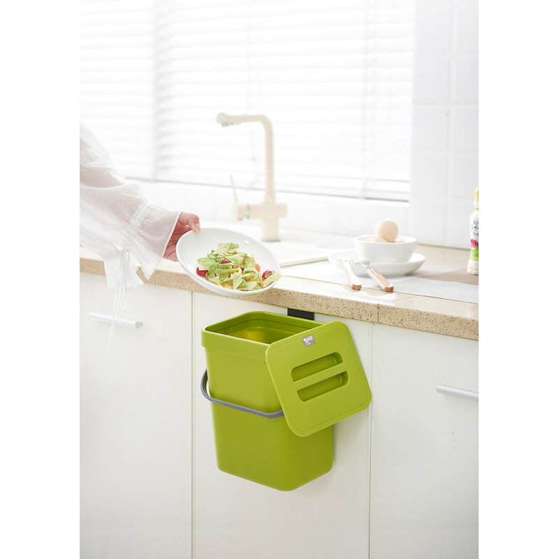 Puro 3 Litre Countertop Waste Baskets, Lime