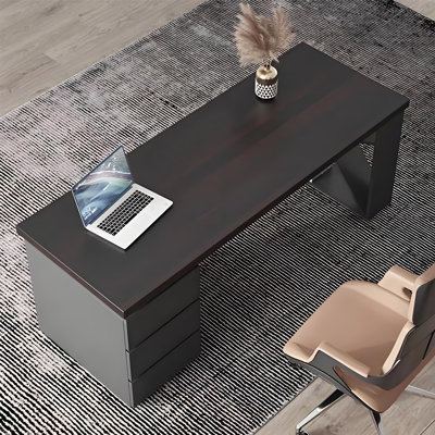 Bureau d'écriture 62,99 "en bois massif Smoky Color