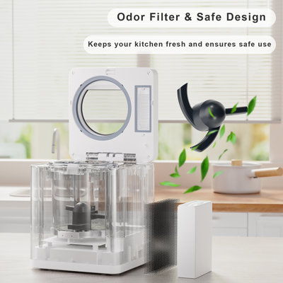 Robot culinaire automatique pour animaux 2,5l pour chiens et chats, silencieux et sans odeur, minuterie personnalisée, autonettoyant, conception sécuritaire