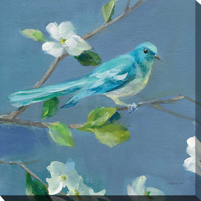 Le printemps dans le quartier IV - Peinture, Toile tendue, H 18 po x l 18 po x P 1 po