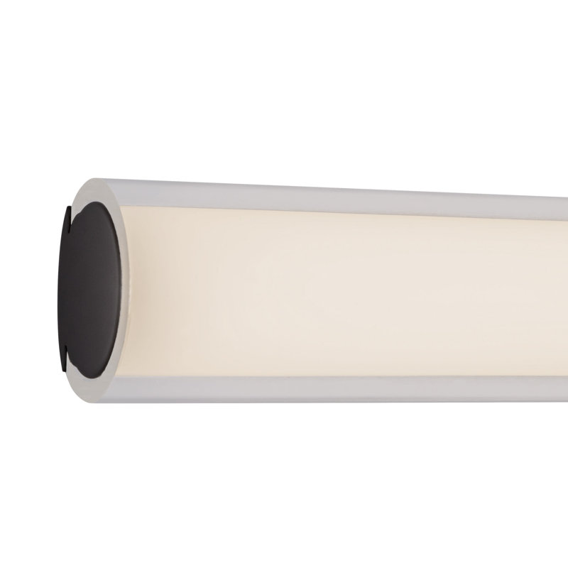 Tole 24-in Black dimmable LED Wall Sconce, Matte Black