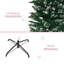 Arbre de Noël artificiel enneigé 6 pi avec base noire pliable 6 pi