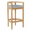 Tabouret de bar en teck 30 po Santa Barbara - Huître-63326240-70062932-97429123
