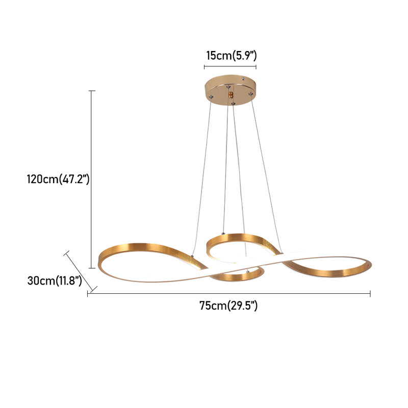 Dreyson LED Chandelier, Gold