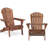 Wooden Outdoor Folding Adirondack Chair Set of 2, Premium Hemlock Wood, Half Assembled for Easy Setup and Space Saving-900833992