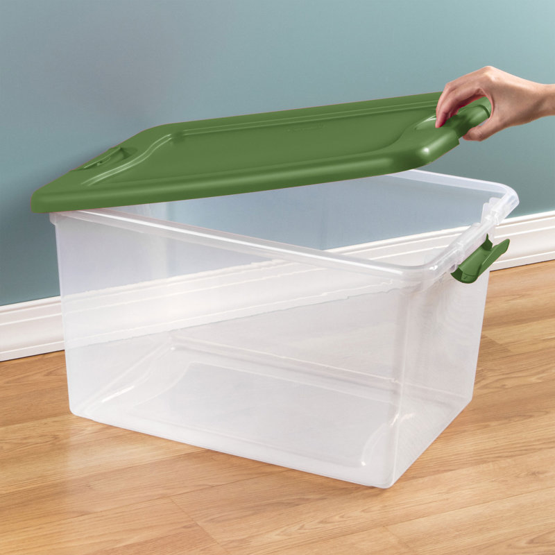 Contenant transparent en plastique pour les fêtes 64 qt Sterilite (paquet de 18)