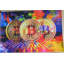 Peinture pop art géante avec couleurs néon, 66 po x 46 po