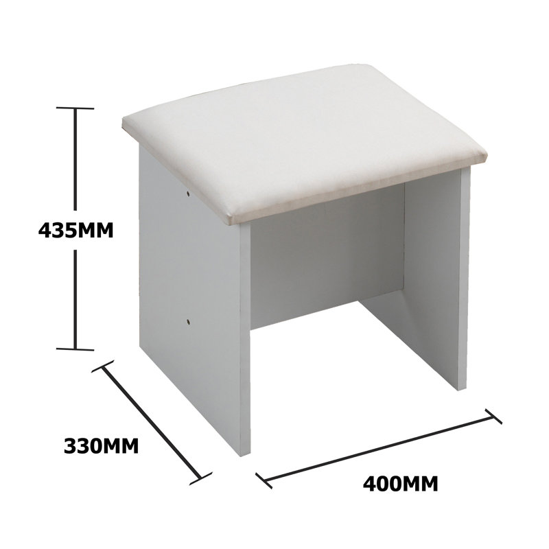 Manufactured Wood Accent Stool, White