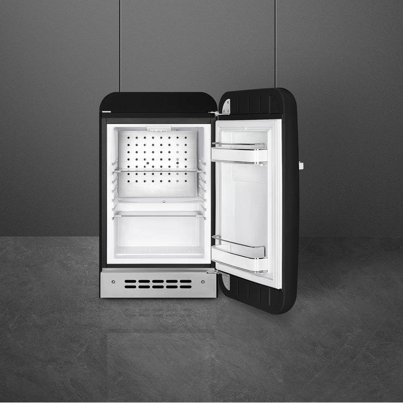 SMEG 50s Style Retro 1.2 cu. ft. Freestanding Mini Fridge, Right, Black