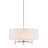 5-Light White Drum Shade Chandelier