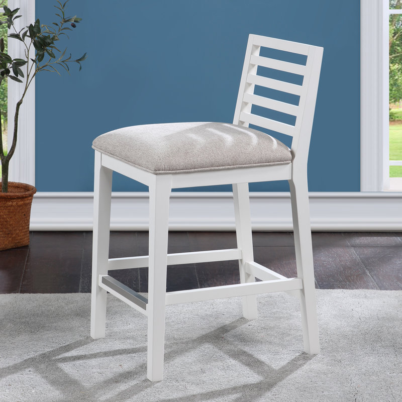 Magret Upholstered Counter Stool with Solid Wood Frame, Counter Stool 26" Seat Height
