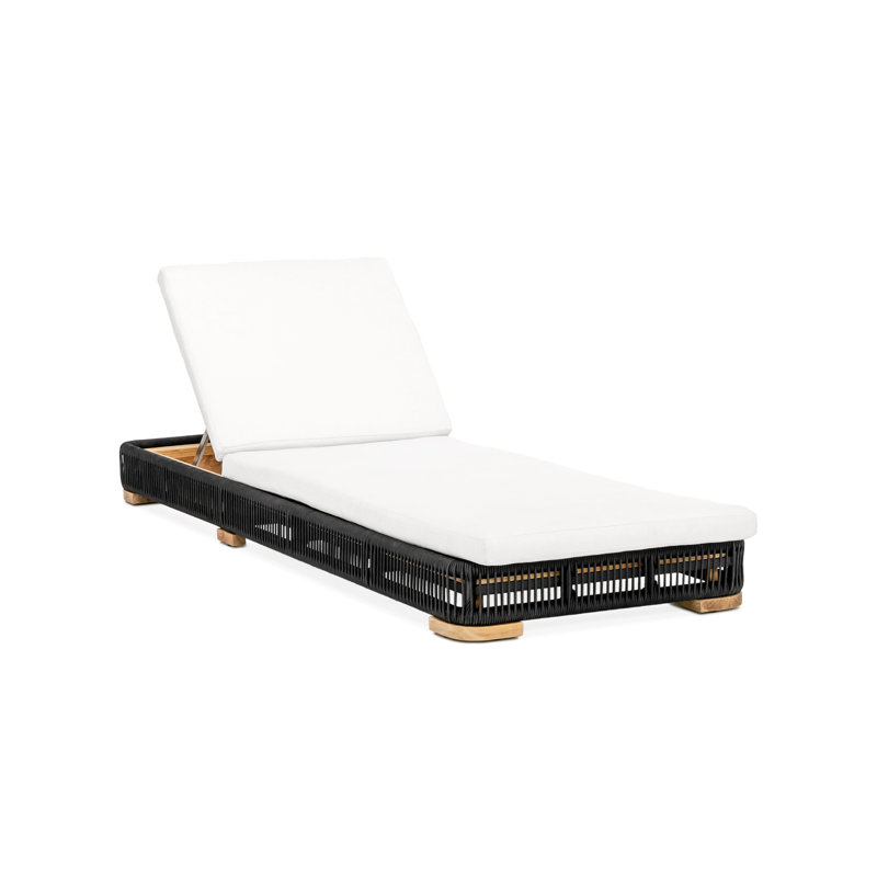 Campo Chaise Lounge- Charcoal, Black, Natural