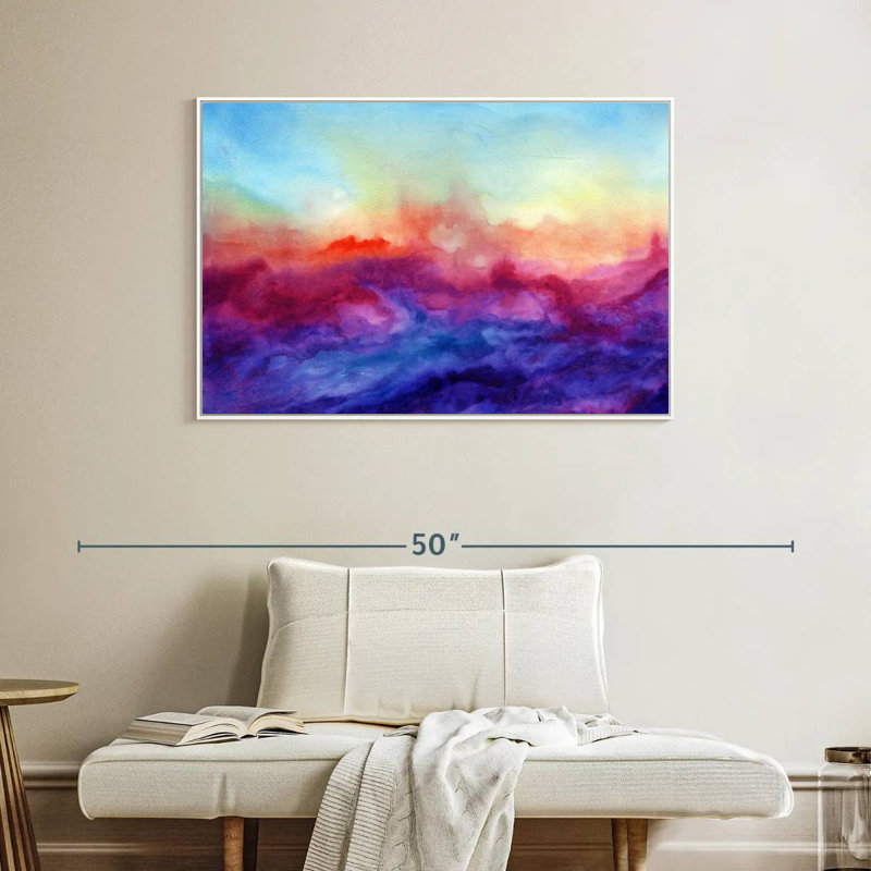 Arpège, Cadre flottant blanc, 40 po x 27 po