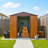 6 ft. x 6 ft. Outdoor Metal Storage Shed with Window & Metal Floor Base-123384471-123384474